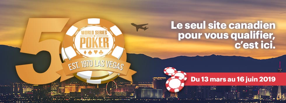 Les seules qualifications en ligne pour la WSOP 2019
