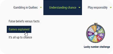 Gaming limits, lotoquebec.com