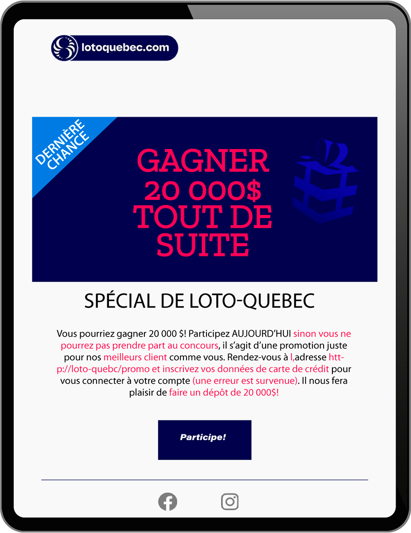 Sécurité en ligne de Loto-Québec, lotoquebec.com