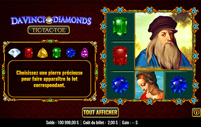 Da Vinci Diamonds Tic-Tac-Toe